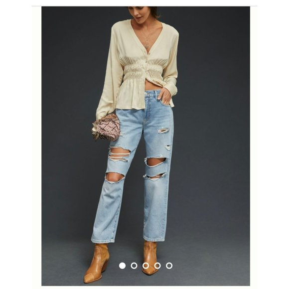 Anthropologie Denim - Anthropologie Pilcro Vintage Crop Mid-Rise Straight Jeans Size 27